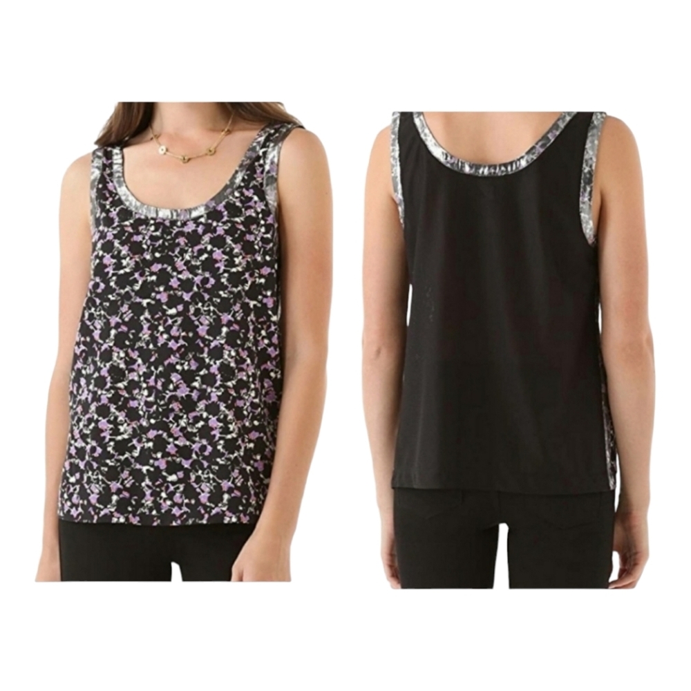 Marc Jacobs Abstract Sleeveless Silk Blouse Size S